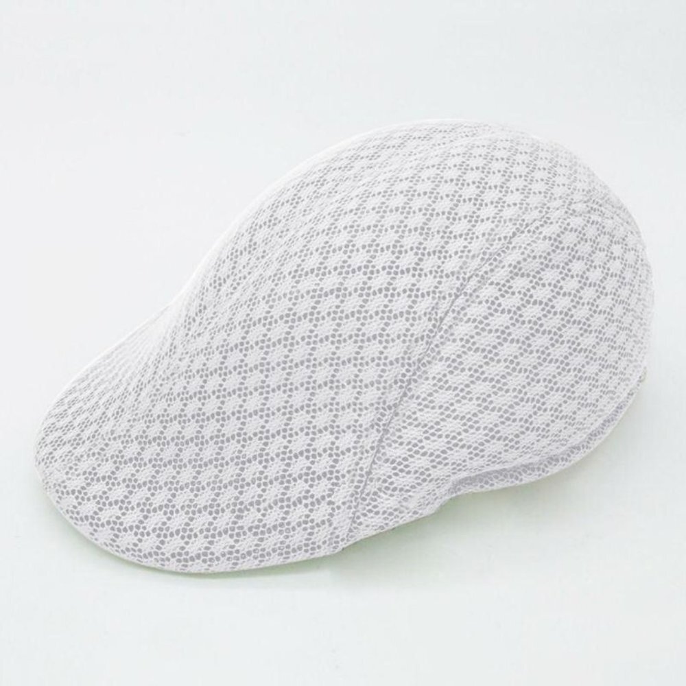 Diona J Breathable Duckbill Driving Sun Cabbie Golf Beret Gatsby White H…